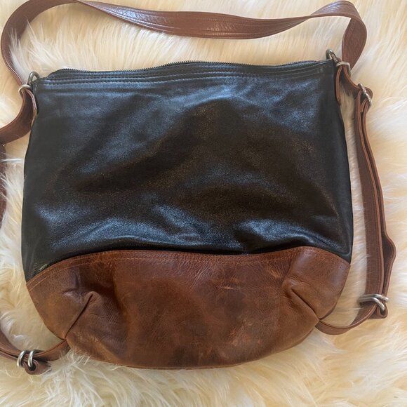 Rough and Tumble medium Hoop Hobo vintage purse convertible - Picture 3 of 5